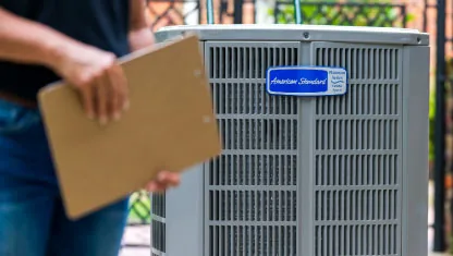American Standard air conditioner installed outside a Pensacola home
