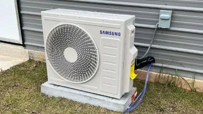 Samsung outdoor condensing unit at a Gulf Coast home